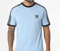 Adidas Originals Adicolor 3-Stripes T-Shirt Ash Blue Black Medium