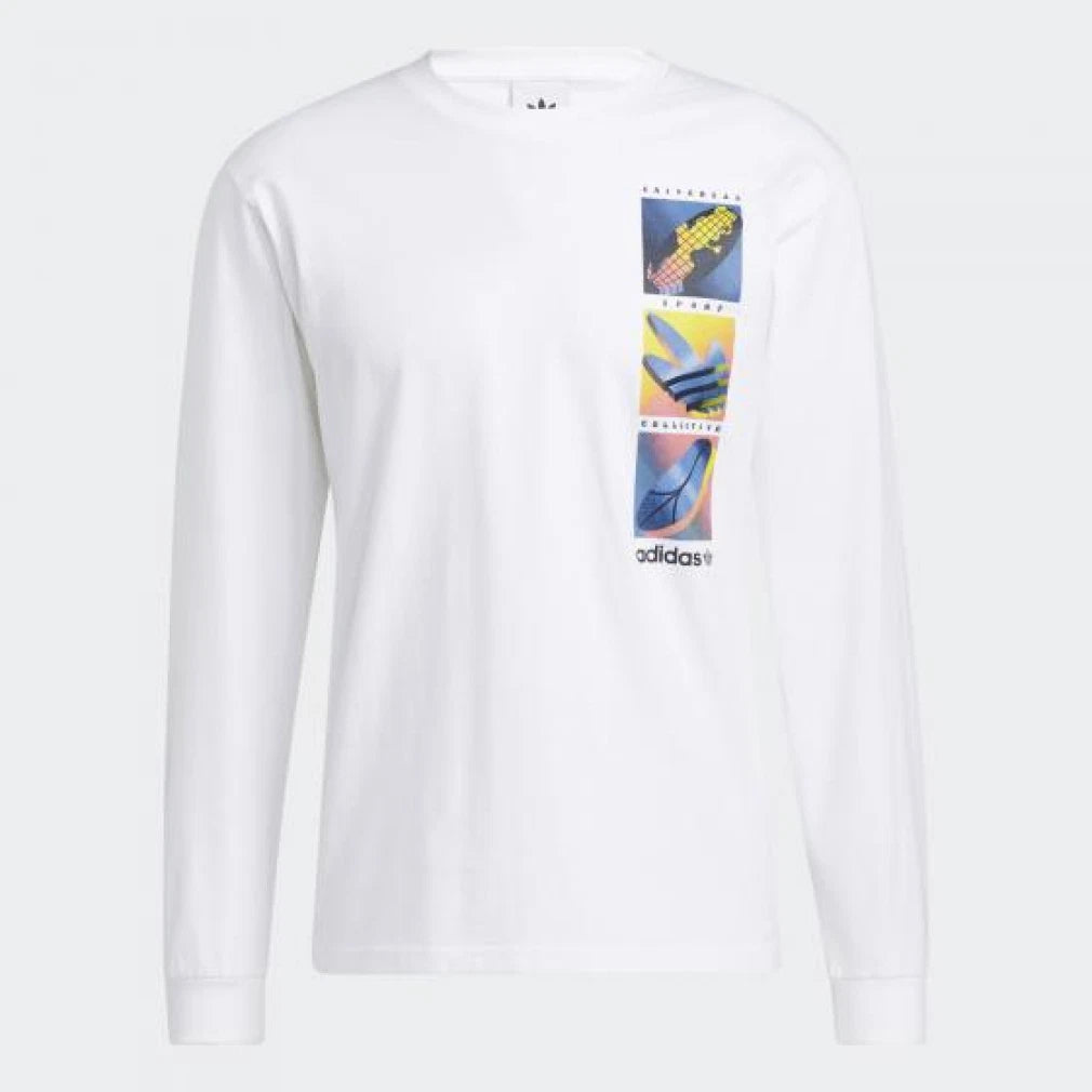 Adidas Originals Summer Icons LS T-Shirt White Men's New