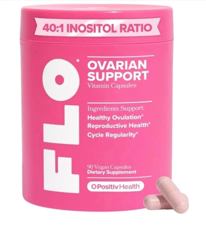FLO Ovarian Support Vitamins – 90 Vegan Hormone Balance Capsules