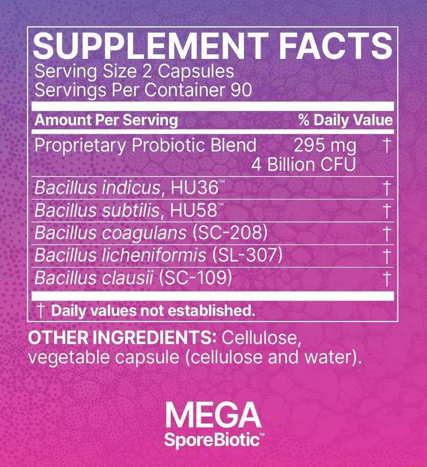 MicroBiome Labs MegaSporeBiotic – 180 Capsules Probiotic Support