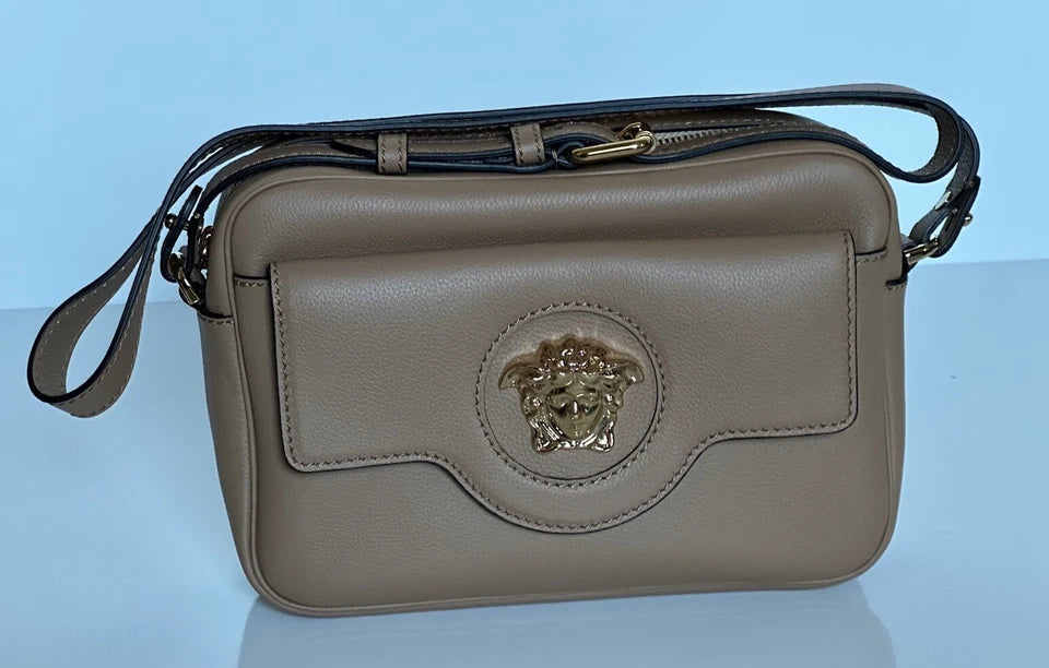 Versace Medusa Head Calf Leather Caramel Medium Shoulder Bag 1008102