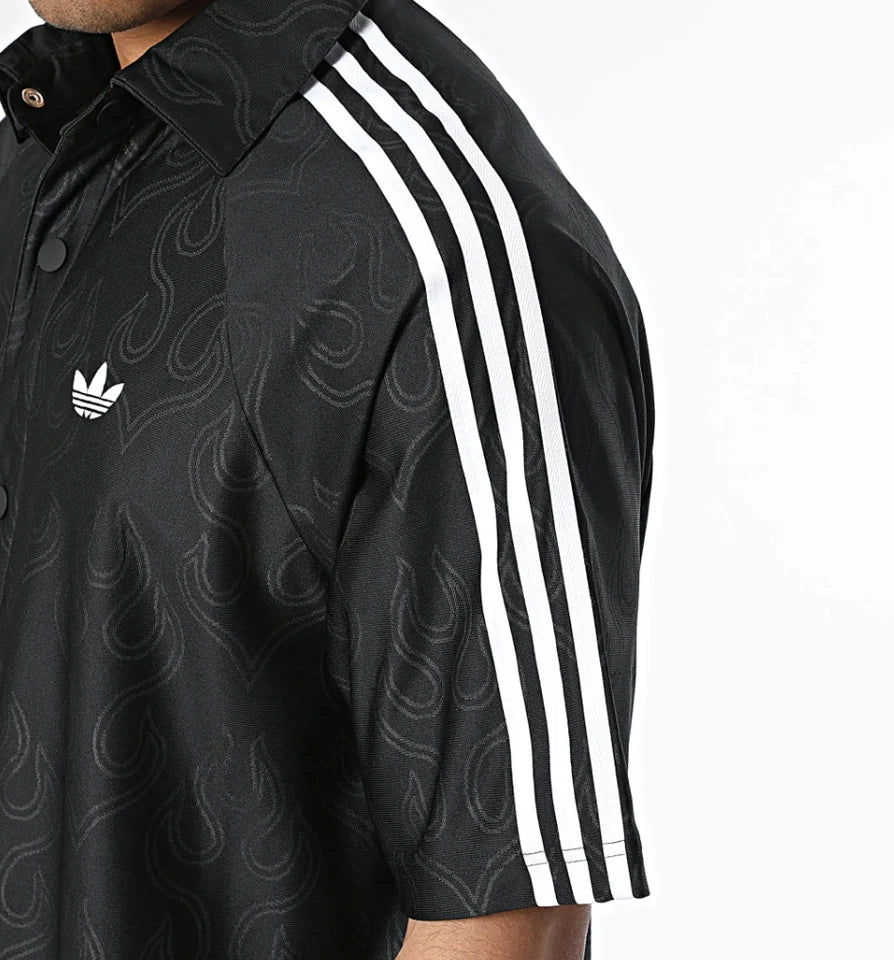 Adidas Originals Trefoil Flame Jacquard Shirt Men's Large KA9356 New