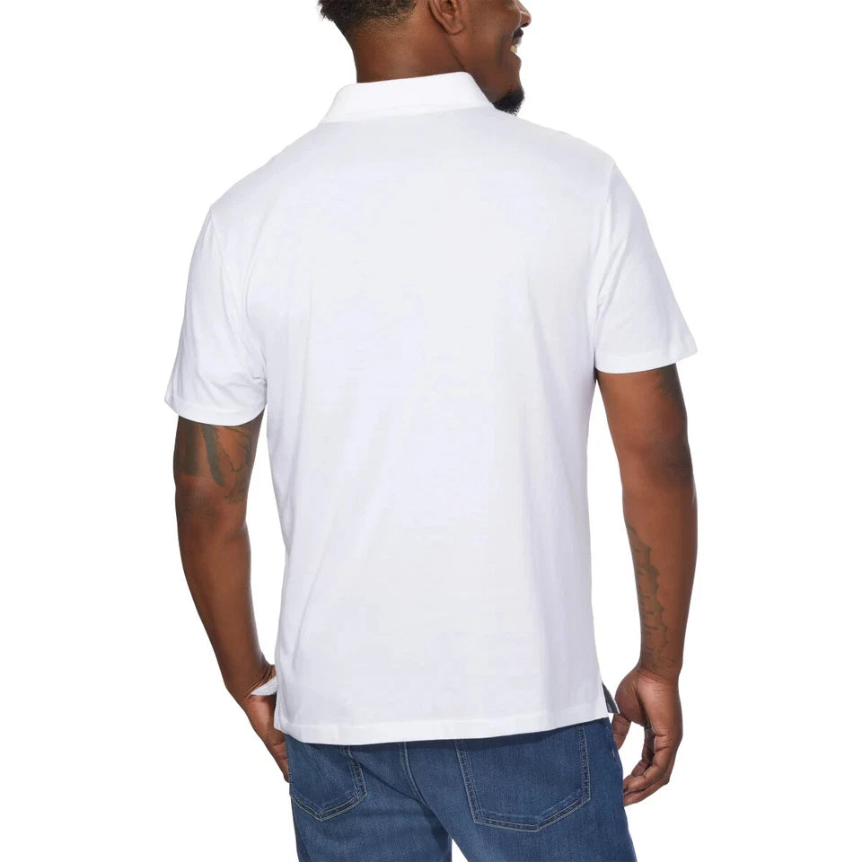 Calvin Klein Men's Liquid Touch Polo Shirt 100% Cotton Short Sleeve