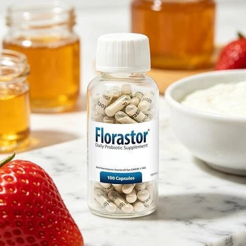 Florastor Probiotic Daily Supplement – 100 Vegetarian Capsules