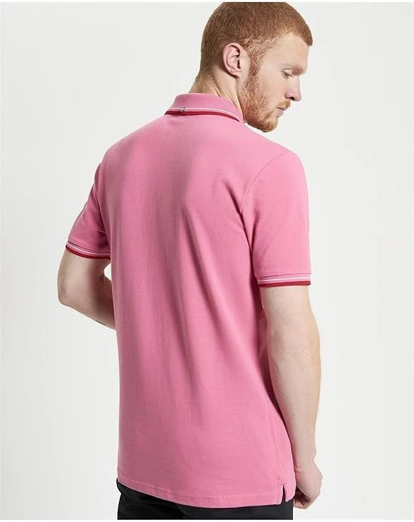 Ben Sherman Signature Polo Shirt Dark Pink Short Sleeve Men's 1012790