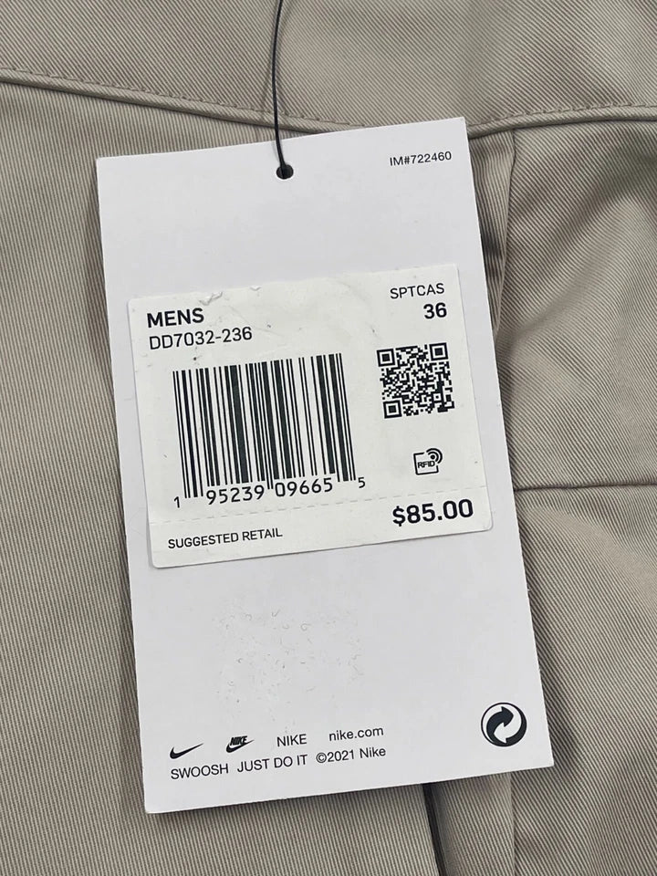 Nike Sportswear Style Essentials Cropped Pants Khaki Men's 36 NWT