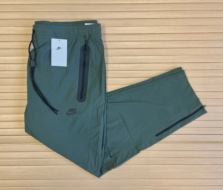 Nike Tech Woven Tapered Trousers Stretch Vintage Green Men's XL