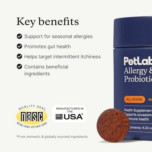 PetLab Co Allergy & Immune Probiotic Soft Chews for Dogs – 30 Count