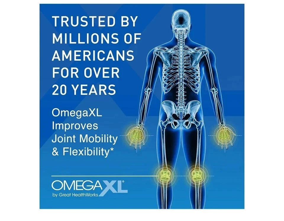 OmegaXL Joint Support Supplement – Natural Muscle Support 60 Softgels