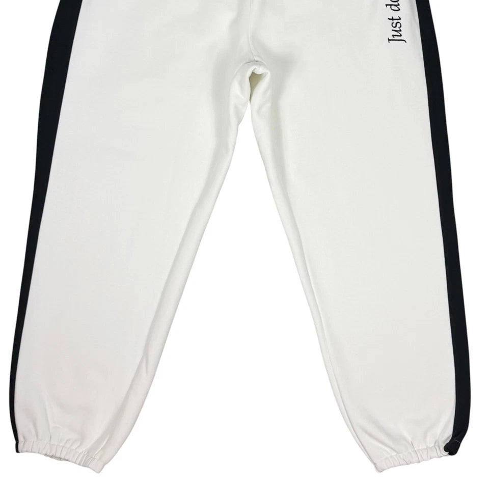 Nike Sportswear Just Do It Fleece Pants White Black Men's XL BV5535-100