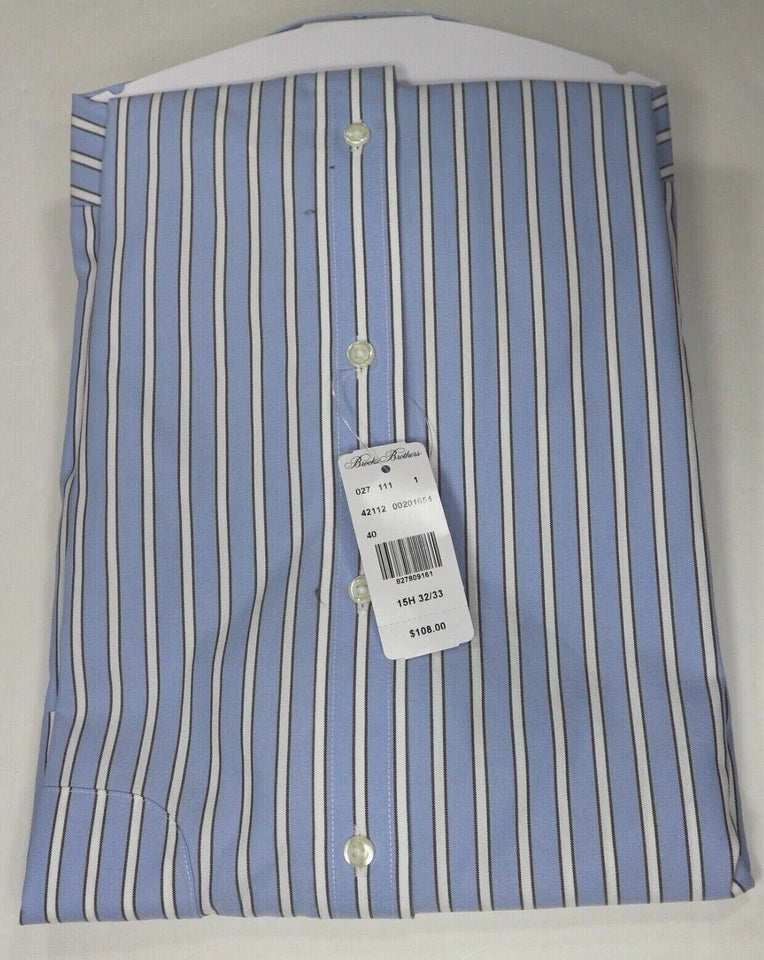 Brooks Brothers Original Polo Shirt Regular Fit Stripe NWT 15-15.5 32/34
