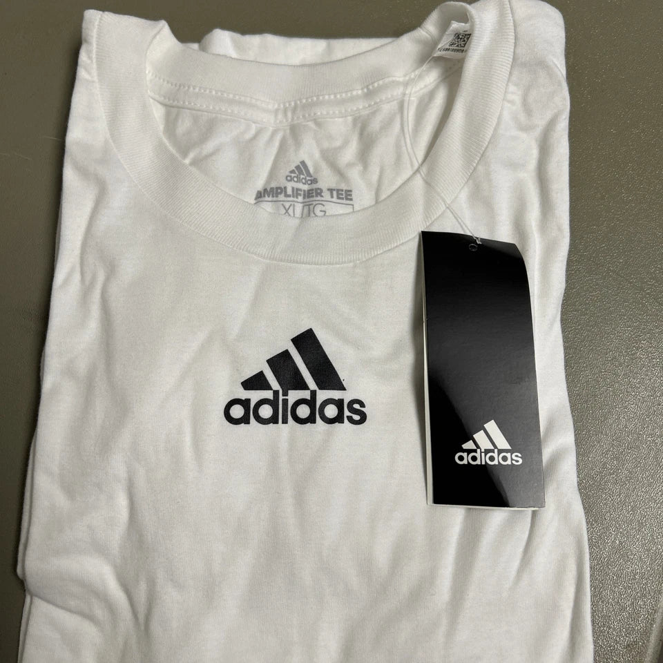 Adidas Cotton Amplifier Tee White Men's XL NWT EK0172