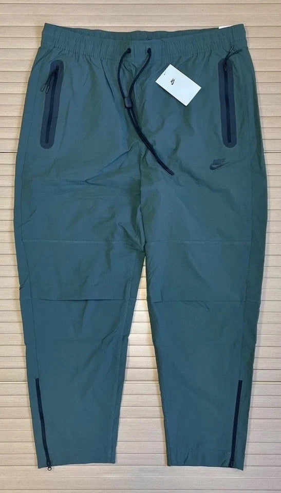 Nike Tech Woven Tapered Trousers Stretch Vintage Green Men's XL