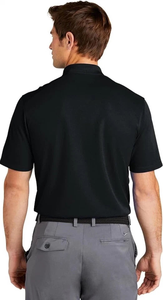 Nike Dri-FIT Micro Pique 2.0 Golf Polo Black White Swoosh Large