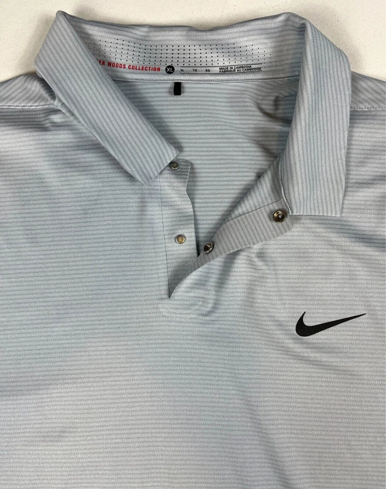 Nike Tiger Woods Collection Men's Striped Golf Polo Shirt XL