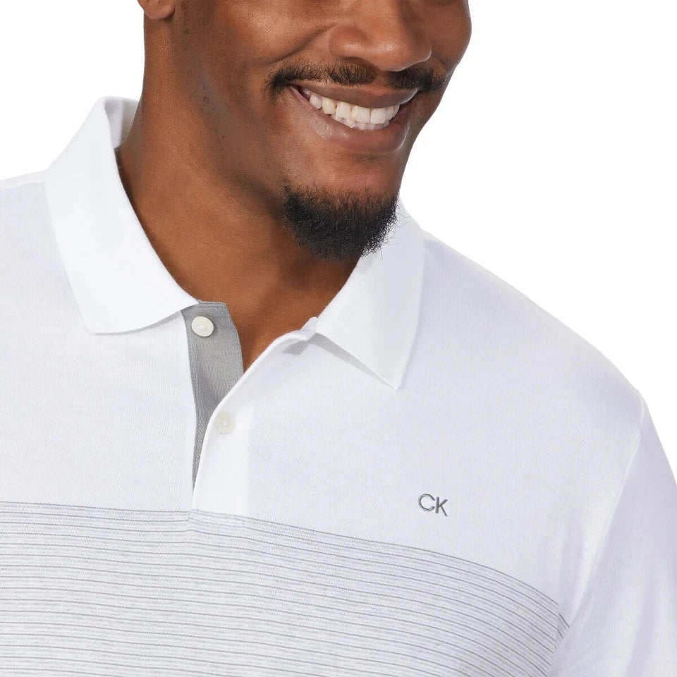 Calvin Klein Men's Liquid Touch Polo Shirt 100% Cotton Short Sleeve