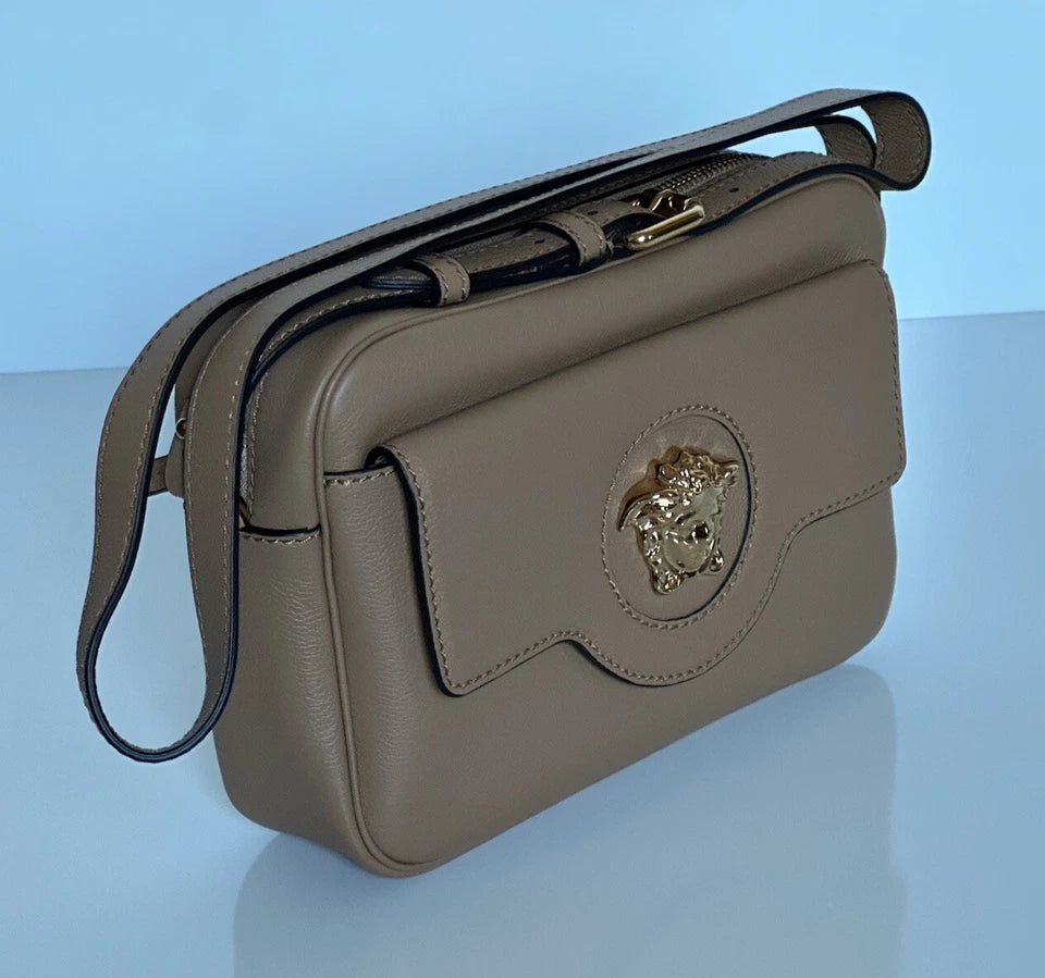 Versace Medusa Head Calf Leather Caramel Medium Shoulder Bag 1008102