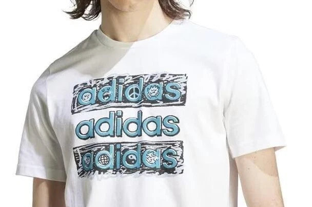 Adidas Dream Doodle Graphic T-Shirt Men's Short Sleeve Crew Neck New