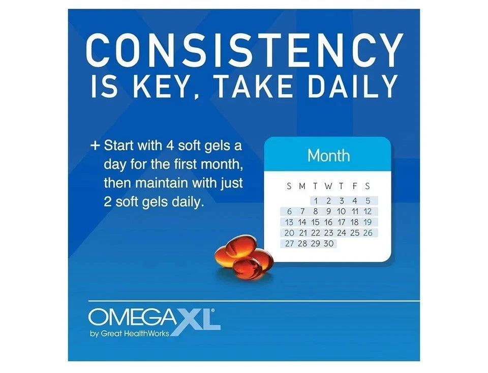 OmegaXL Joint Support Supplement – Natural Muscle Support 60 Softgels