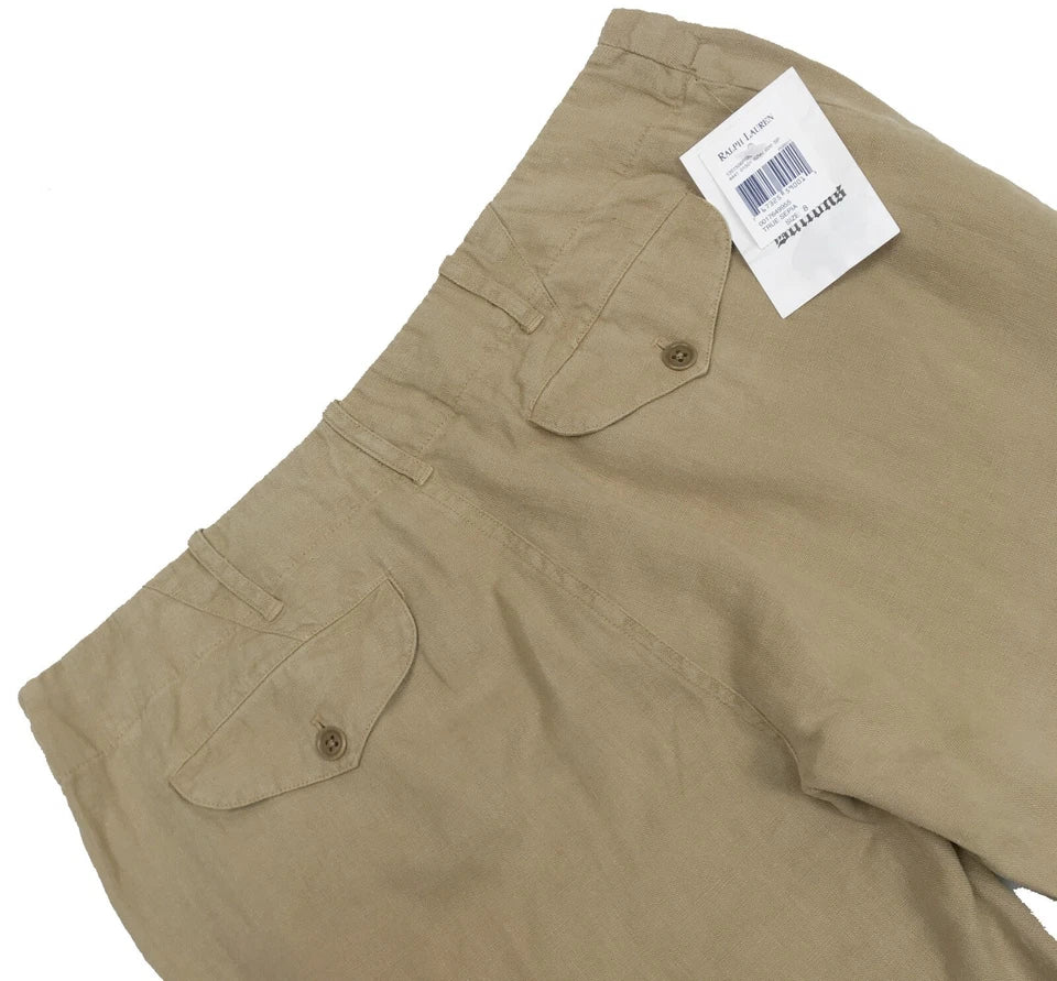 NEW Polo Ralph Lauren Womens Linen Pants! Tan or Creme Run Large & Wider Leg
