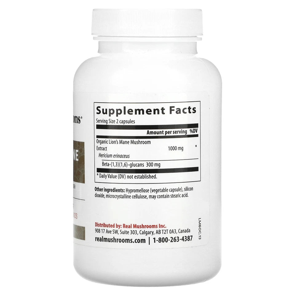 Lion’s Mane Mushroom Extract Powder – 120 Capsules Wellness Supplement