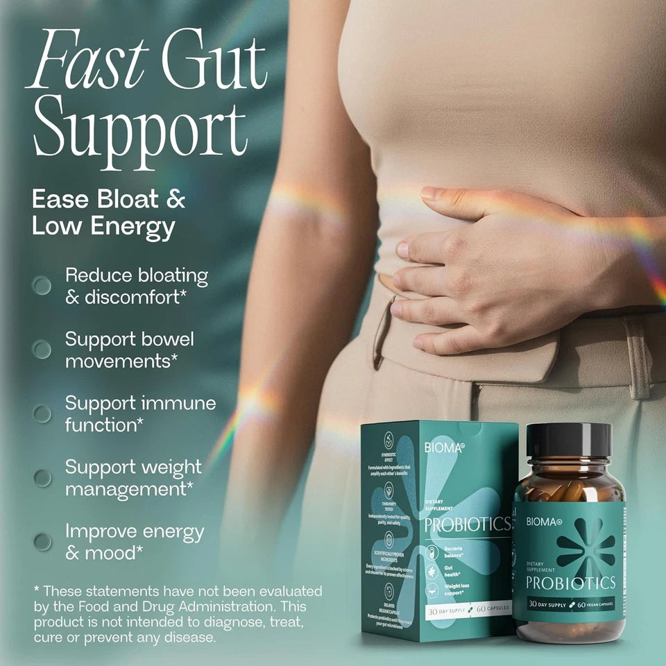 BIOMA Probiotics Digestive Health – Gut Support 60 Capsules