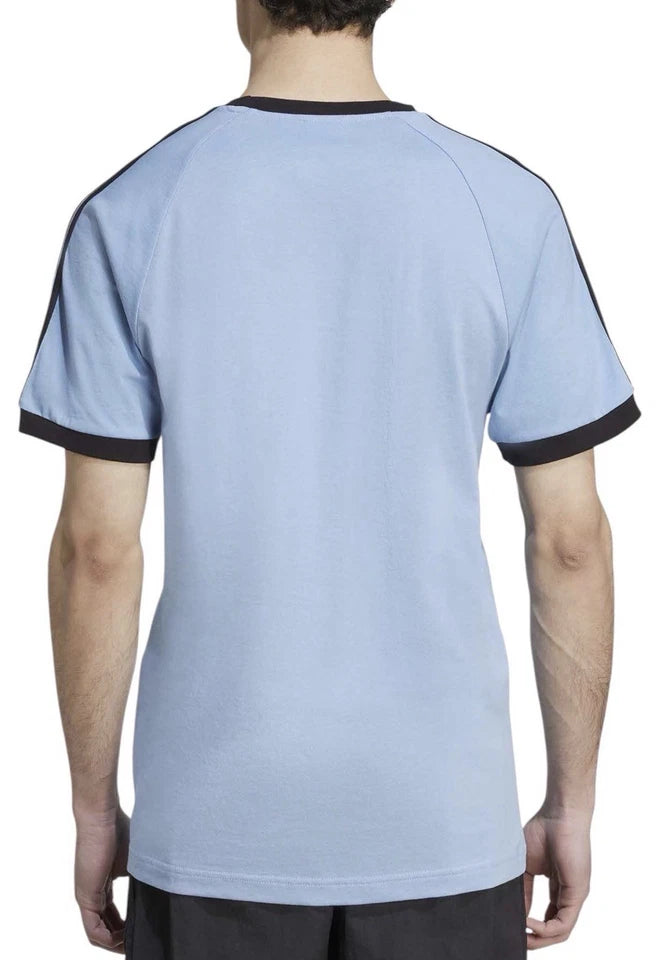 Adidas Originals Adicolor 3-Stripes T-Shirt Ash Blue Black Medium