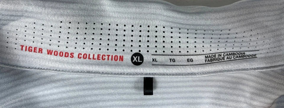 Nike Tiger Woods Collection Men's Striped Golf Polo Shirt XL