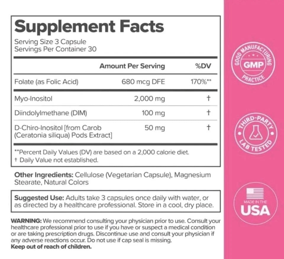 FLO Ovarian Support Vitamins – 90 Vegan Hormone Balance Capsules
