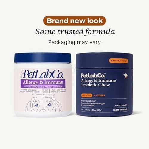 PetLab Co Allergy & Immune Probiotic Soft Chews for Dogs – 30 Count