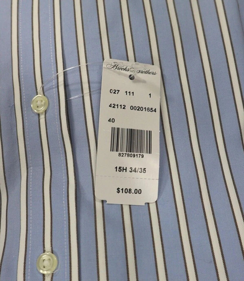 Brooks Brothers Original Polo Shirt Regular Fit Stripe NWT 15-15.5 32/34