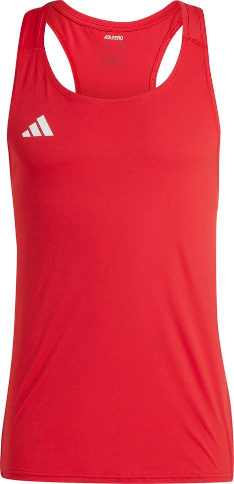 Adidas Adizero Essentials Running Vest Red Men's Lightweight Tank Top