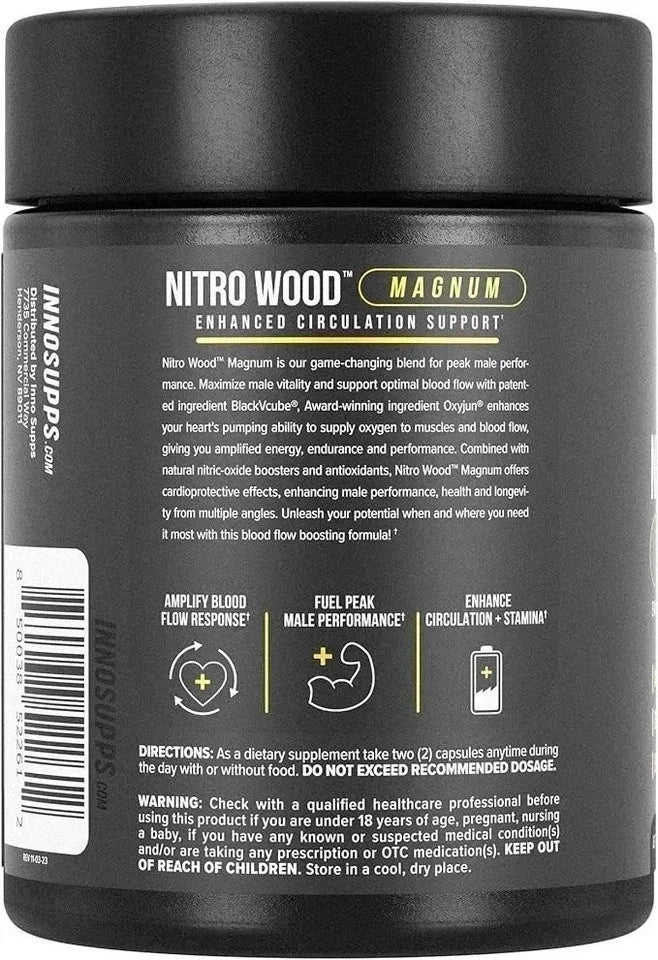 InnoSupps Nitro Wood Magnum – 60 Capsules Men’s Performance Support