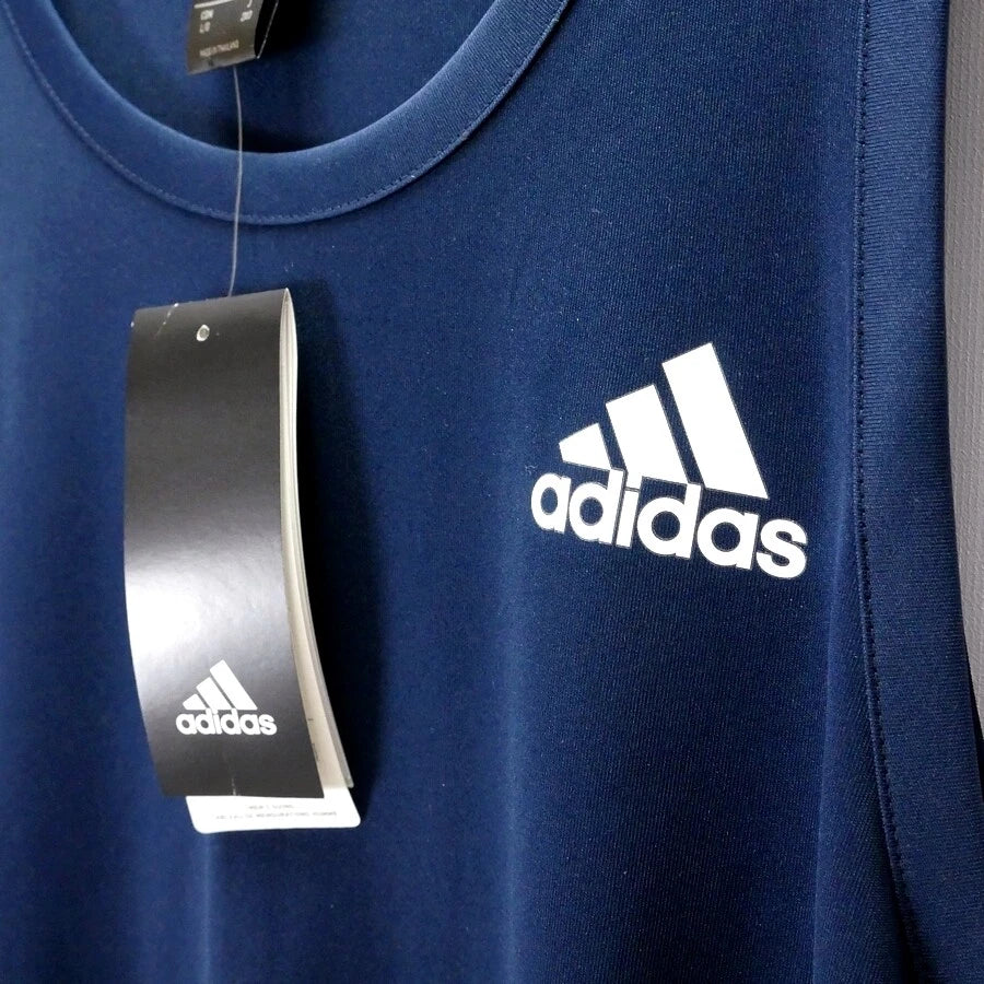 Adidas Men's Basketball Tank Top Navy Sleeveless Muscle Shirt Small
