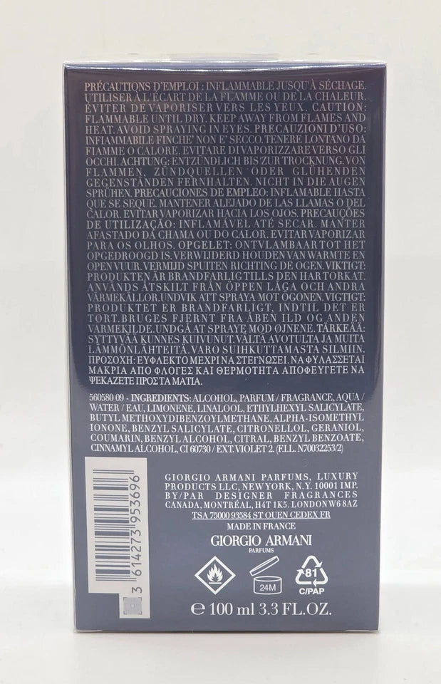 Acqua Di Gio Profondo Parfum 3.4 oz Spray for Men by Armani