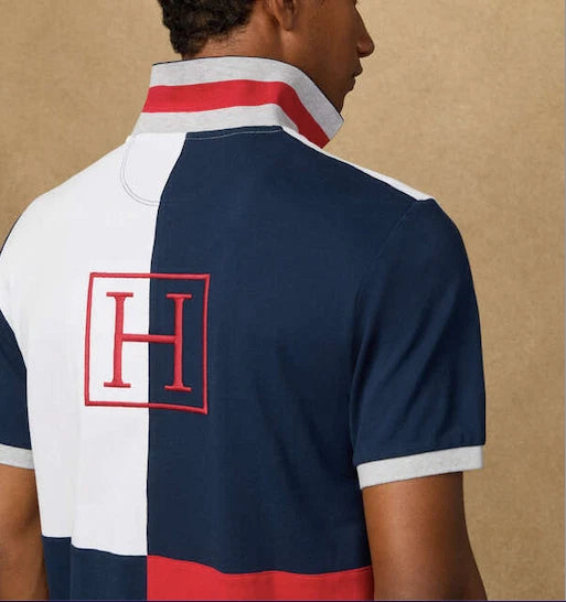 Hackett Heritage Classic Fit Branded Quad Polo Shirt White XL