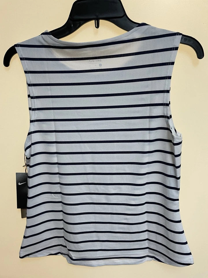Nike Dri-FIT Maria Sharapova Court Tank Navy White Striped Medium NWT