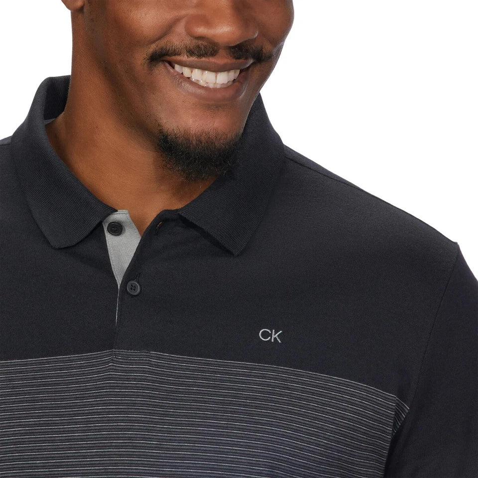 Calvin Klein Men's Liquid Touch Polo Shirt 100% Cotton Short Sleeve