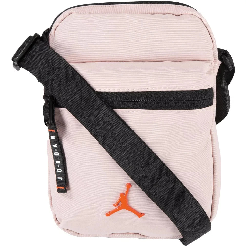 Nike Jordan Classic Festival Crossbody Bag White Black Pink 9A0631 New