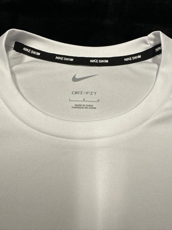 Nike Dri-FIT Swim Hydroguard Short Sleeve Shirt White Large NESSA586-100