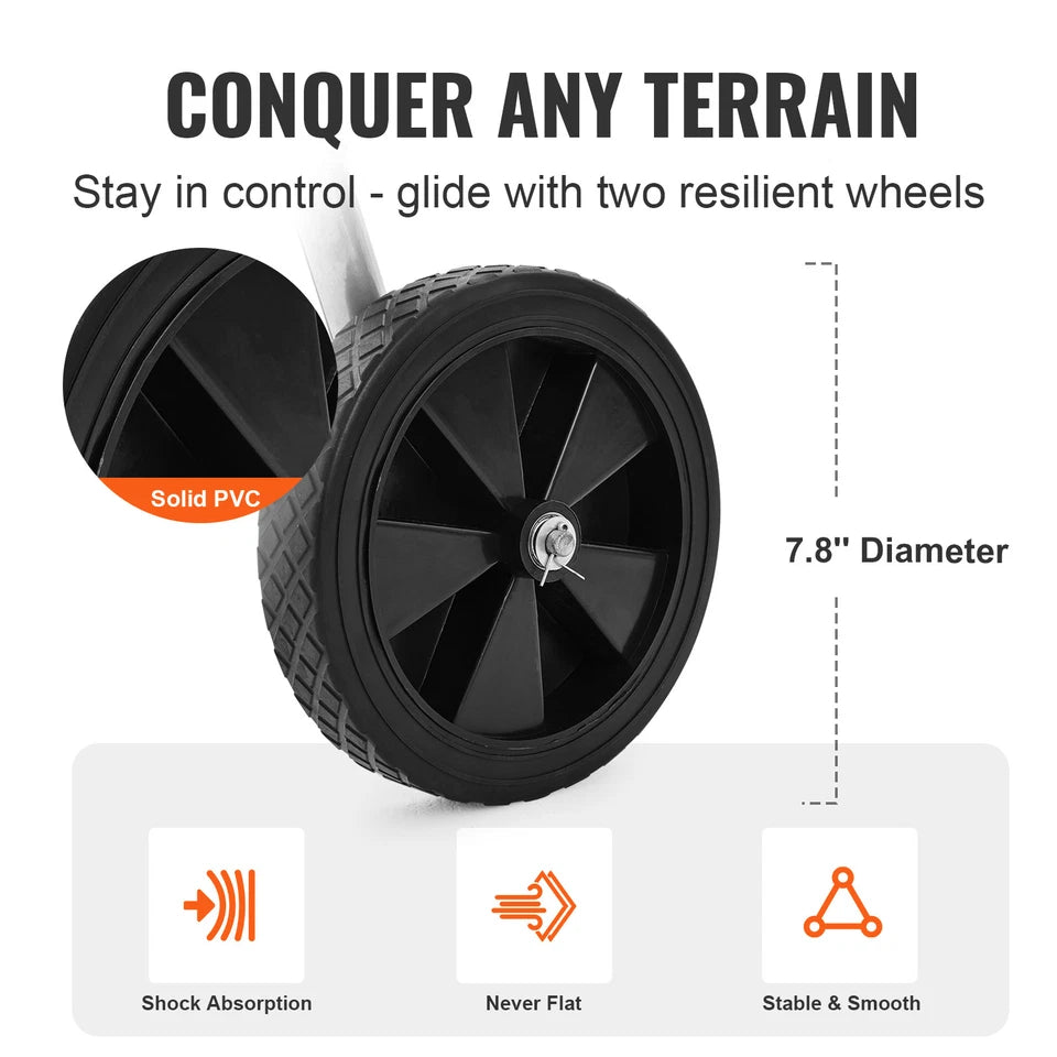175FT Garden Hose Reel Cart Heavy Duty Steel Water Hose Cart with Wheels