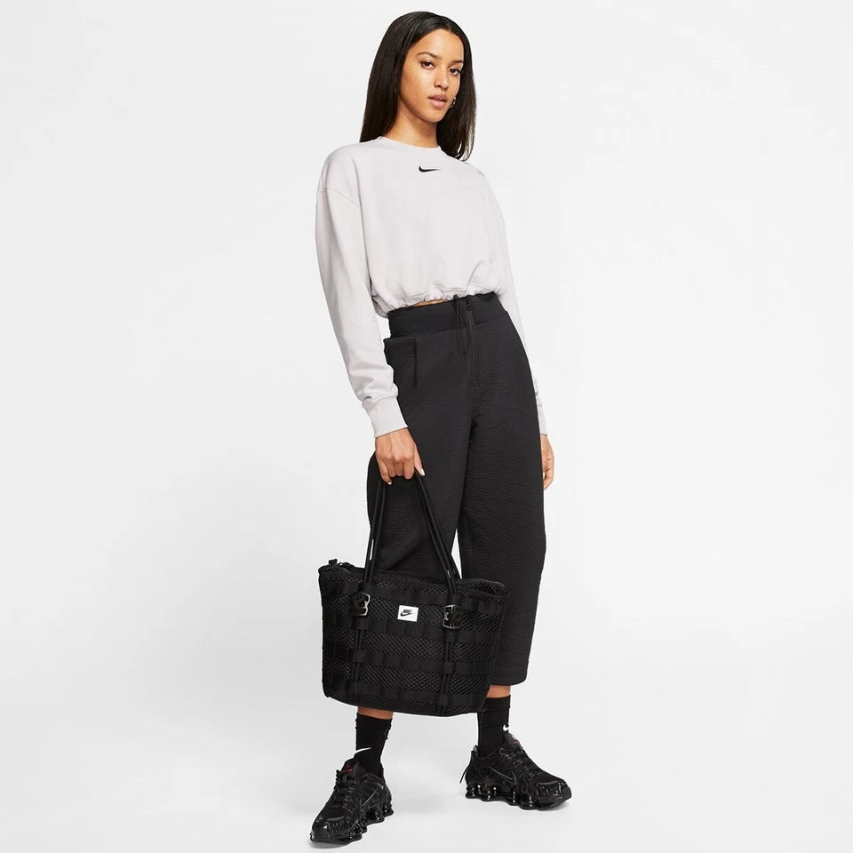 Nike Air AF1 Tote Bag Women's Black White DM9007-010 Small Zipper Tote
