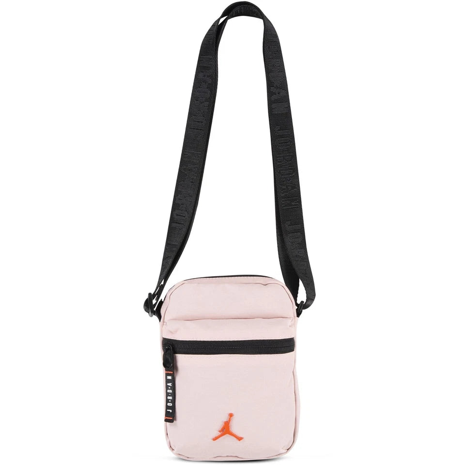 Nike Jordan Classic Festival Crossbody Bag White Black Pink 9A0631 New