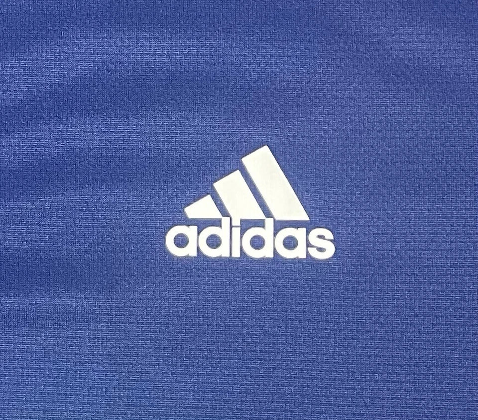 Adidas D2M Polo Shirt Blue White 3-Stripes Men's XL NWT