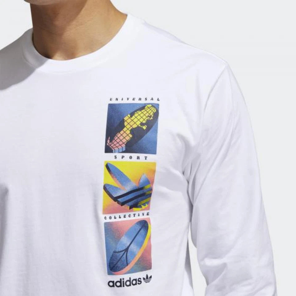 Adidas Originals Summer Icons LS T-Shirt White Men's New