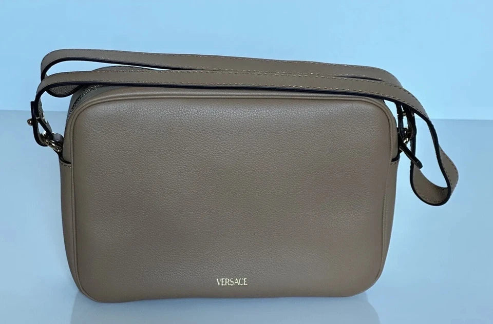 Versace Medusa Head Calf Leather Caramel Medium Shoulder Bag 1008102