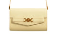 Versace Ivory Leather Gold Medusa Wallet Clutch Shoulder Bag