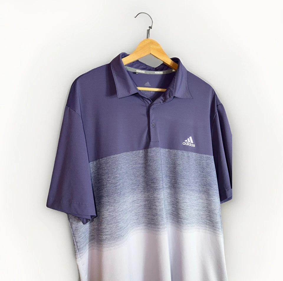Adidas Golf Ultimate Ombre Polo Shirt Tech Purple Men's XL