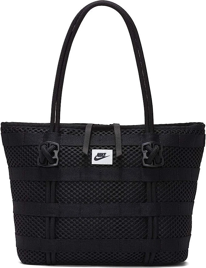 Nike Air AF1 Tote Bag Women's Black White DM9007-010 Small Zipper Tote
