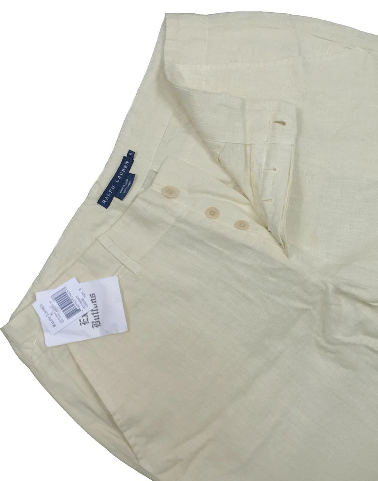NEW Polo Ralph Lauren Womens Linen Pants! Tan or Creme Run Large & Wider Leg
